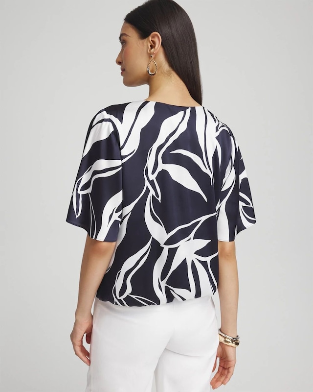 Satin Bubble Hem Blouse - image 3